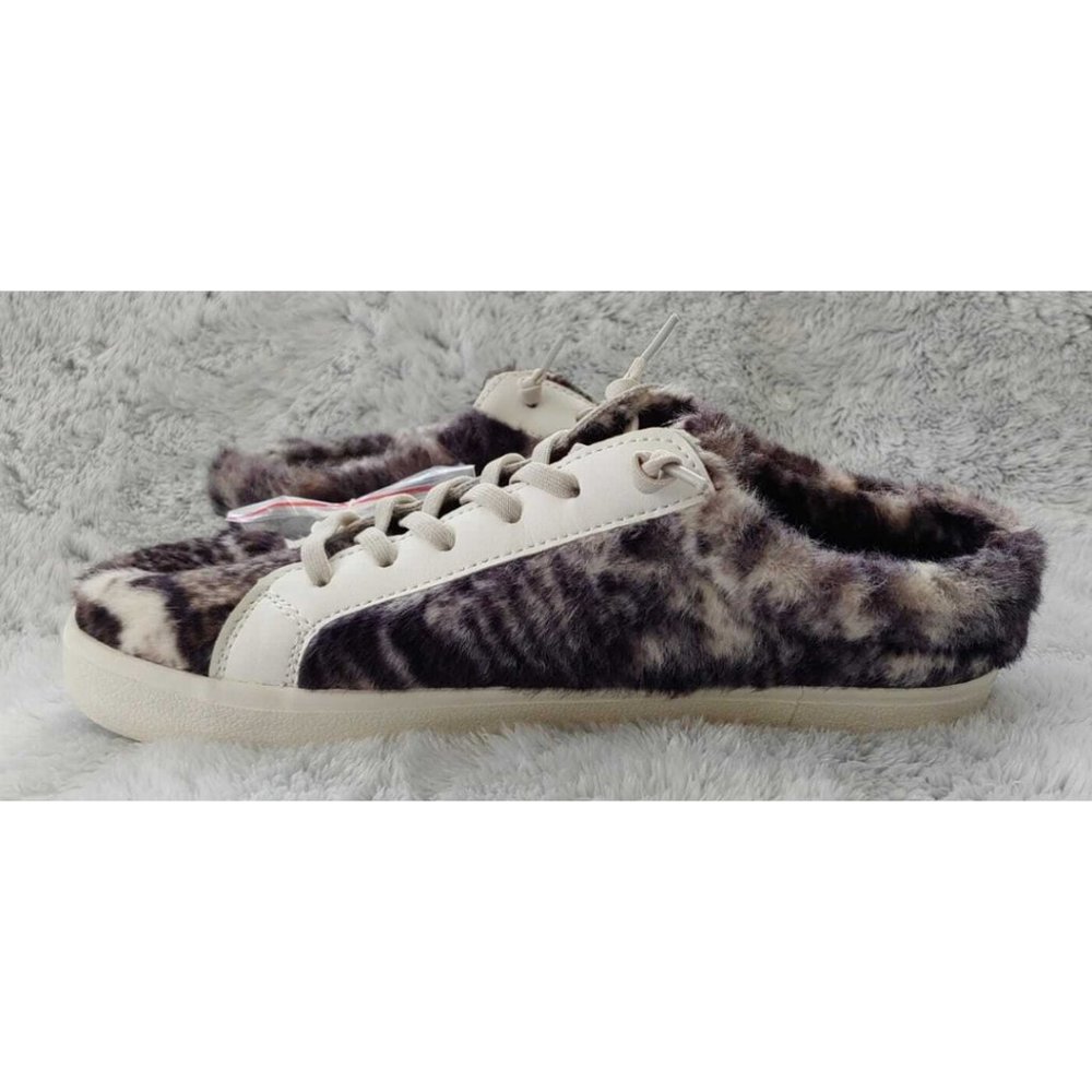 NEW VINTAGE HAVANA Snuggle Fur Sneaker MULE SLIP-ON Snake Size 8.5 Women Shoes - Picture 3 of 7
